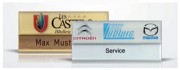 Badge d'identification aluminium - Format : 65 x 30 mm