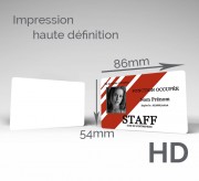 Badge nominatif professionnel avec photo - 86 x 54 mm