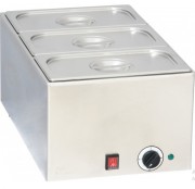 Bain marie électrique 3 bacs GN avec couvercle