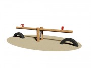 Balançoire à bascule en bois 2 sièges