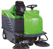 Balayeuse autoportée à batterie - 67L - 7440 m²/h