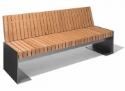 Banc à assise et dossier bois