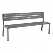 Banc public en acier 5 lames - L 1800 mm