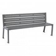 Banc public en acier 6 lames - L 1800 mm