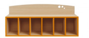 Banc avec casiers crèche
