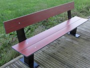 Banc avec pieds profilé acier