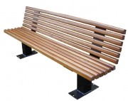 Banc avec tasseaux bois