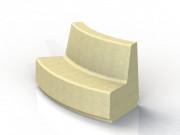 Banc béton pour espaces publics