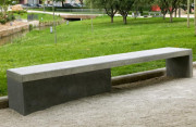 Banc béton public sans dossier