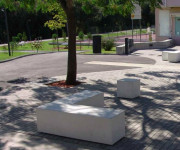 Banc béton tetris L et L vertical pour plantes