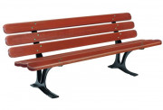 Banc de jardin en bois - pieds en fonte - longueur : 1800 mm