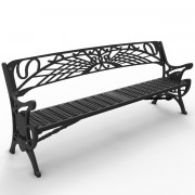 Banc de la foret en fonte d?ctile - 2000 mm