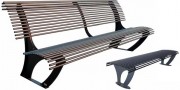 Banc en acier ergonomique 2m