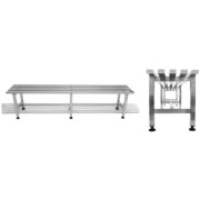 Banc en acier inoxydable pour vestiaire - Assise 450 mm - 5 lattes