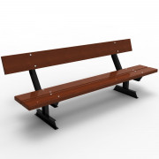 Banc en bois avec dossier