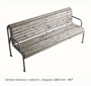 Banc en bois ergonomique