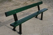 Banc en lame de bois avec pieds acier