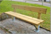 Banc extérieur bois longueur 2 m