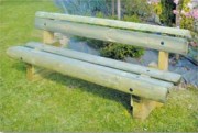 Banc avec dossier forestier 2 m