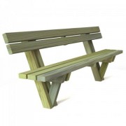Banc forestier avec dossier - Longueur : 2000 mm