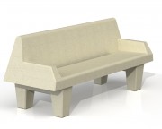 Banc jardin en béton