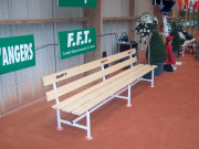 Banc joueur tennis simple - L. 3 m - poudrée blanche ou galva à chaud
