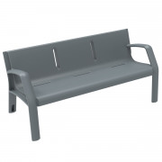 Banc plastique recyclable - longueur : 1700 mm - H. assise 459 mm