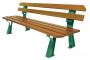 Banc public 6 lames en bois