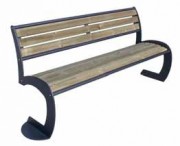 Banc public à base semi-circulaire 1860 mm