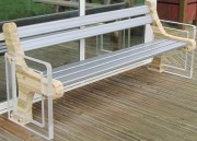 Banc public en aluminium - Longueur de 470 à 1500 mm