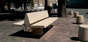 Banc public béton banquette