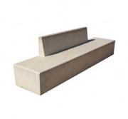 Banc public en béton avec dossier 2800 mm