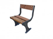 Banc public en bois 1 place