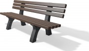 Banc public plastique recyclé 7 lames