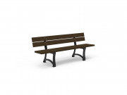Banc public plastique recyclé 1800 mm