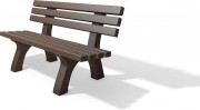 Banc public plastique recyclé avec dossier