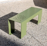 Banc public en acier 1200 mm