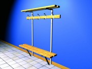 Bancs muraux avec porte paquets