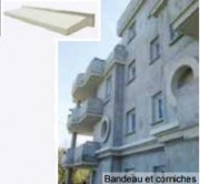 Bandeau et corniche en béton