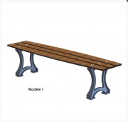 Banquette d'attente piétement fonte