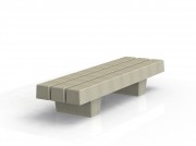 Banquette en béton 3 assises