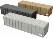 Banquette publique en plastique recyclable - L.2000 mm