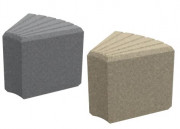 Banquette en plastique recyclable courbe 45°