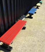 Banquette en plastique recyclé extérieur
