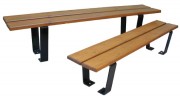 Banquette publique bois