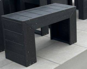 Banquette publique en matériau recyclé - Longueur : de 70 cm à 240 cm