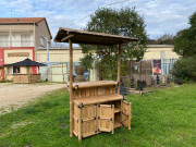 Bar en bambou - Longueur 1,30 m - Hauteur 2,30 m