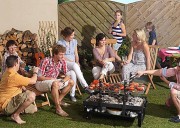 Barbecue brasero au feu roulant