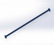 Barre de charge perforée pour bras et broche de rayonnage