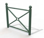 Barrière croix à pommeaux